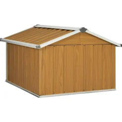 vidaXL Cobertizo para cortacésped acero galvanizado marrón 92x97x63 cm Marr&oacute;n Clearance