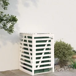 vidaXL Productos Del Hogar-Cobertizo para cubos de basura madera 84x90x128,5cm