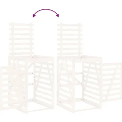 vidaXL Productos Del Hogar-Cobertizo para cubos de basura madera 84x90x128,5cm