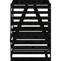 vidaXL Cobertizo para cubos de basura madera 84x90x128,5 cm Pino negro Sale