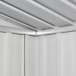 vidaXL Jardín-Cobertizo para jardín de acero gris
