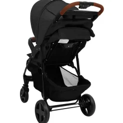 Niños vidaXL Transporte De Bebés-Cochecito de bebé 3 en 1 de acero gris