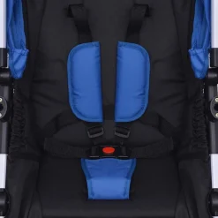Niños vidaXL Transporte De Bebés-Cochecito de bebé 3 en 1 y negro aluminio