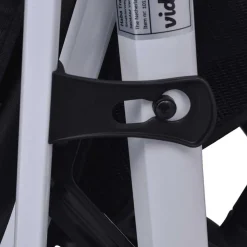 Niños vidaXL Transporte De Bebés-Cochecito de bebé 3 en 1 y negro aluminio