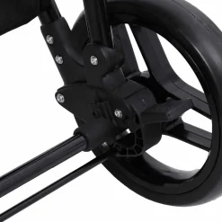 vidaXL Cochecito de bebé 3 en 1 de acero gris y negro Antracita Outlet