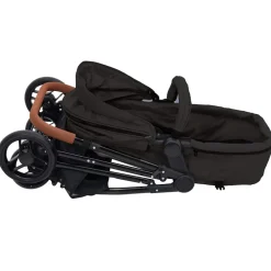 vidaXL Cochecito de bebé 3 en 1 de acero gris y negro Antracita Outlet