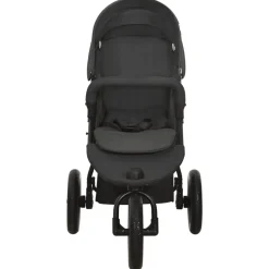 Niños vidaXL Transporte De Bebés-Cochecito de bebé de acero gris