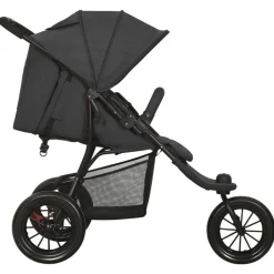 Niños vidaXL Transporte De Bebés-Cochecito de bebé de acero gris