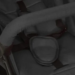 Niños vidaXL Transporte De Bebés-Cochecito de bebé de acero gris
