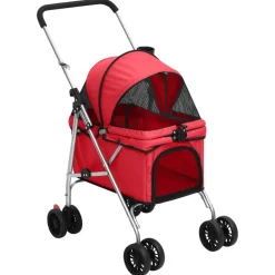 vidaXL Productos Para Mascotas-Cochecito para perros plegable tela oxford 76x50x100 cm