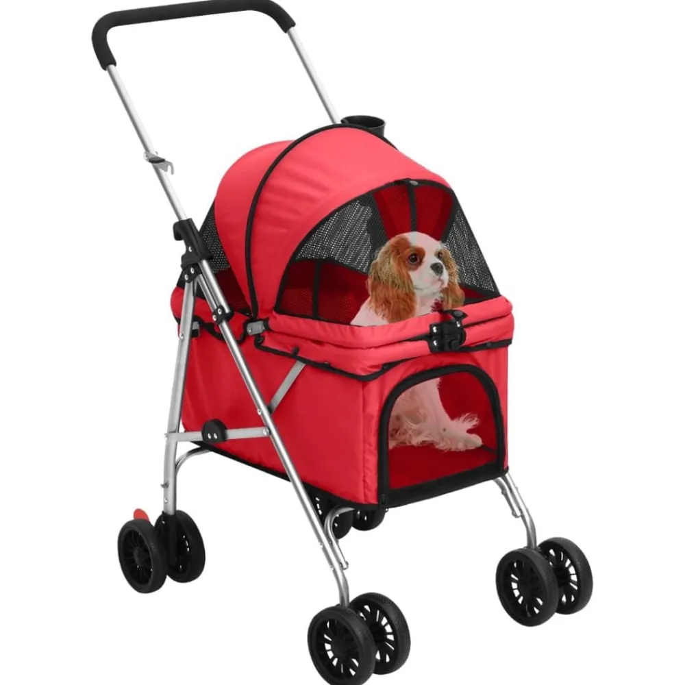 vidaXL Productos Para Mascotas-Cochecito para perros plegable tela oxford 76x50x100 cm