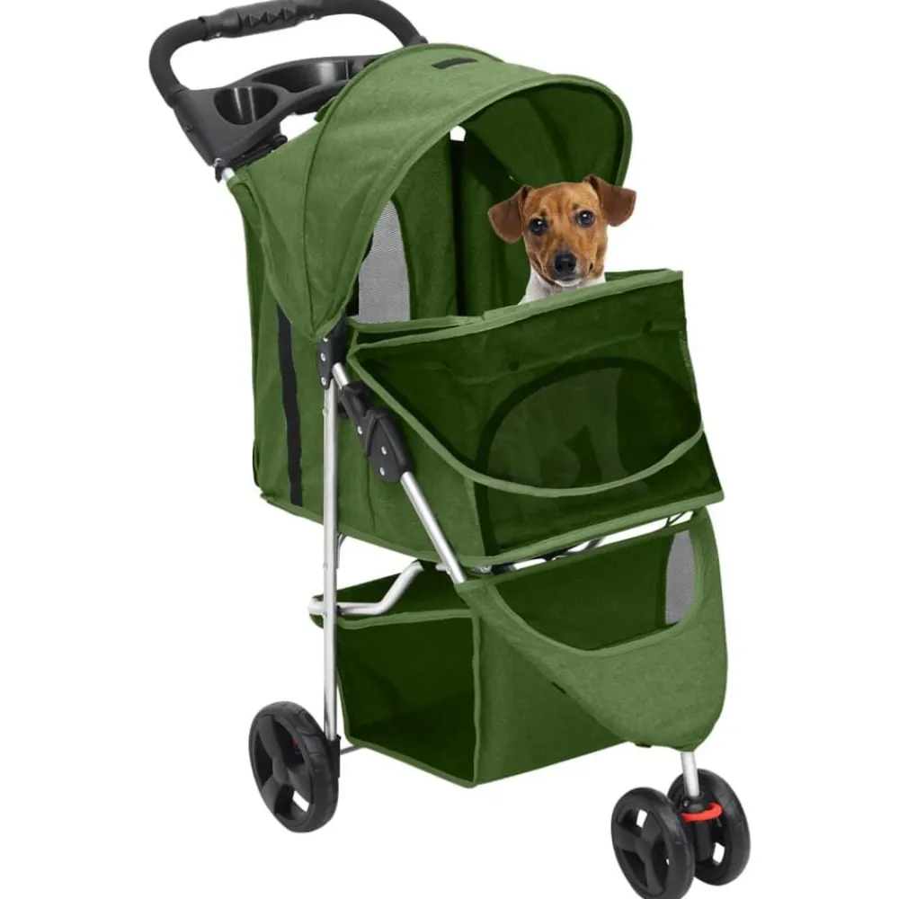 vidaXL Productos Para Mascotas-Cochecito para perros plegable tela oxford 80x46x98 cm