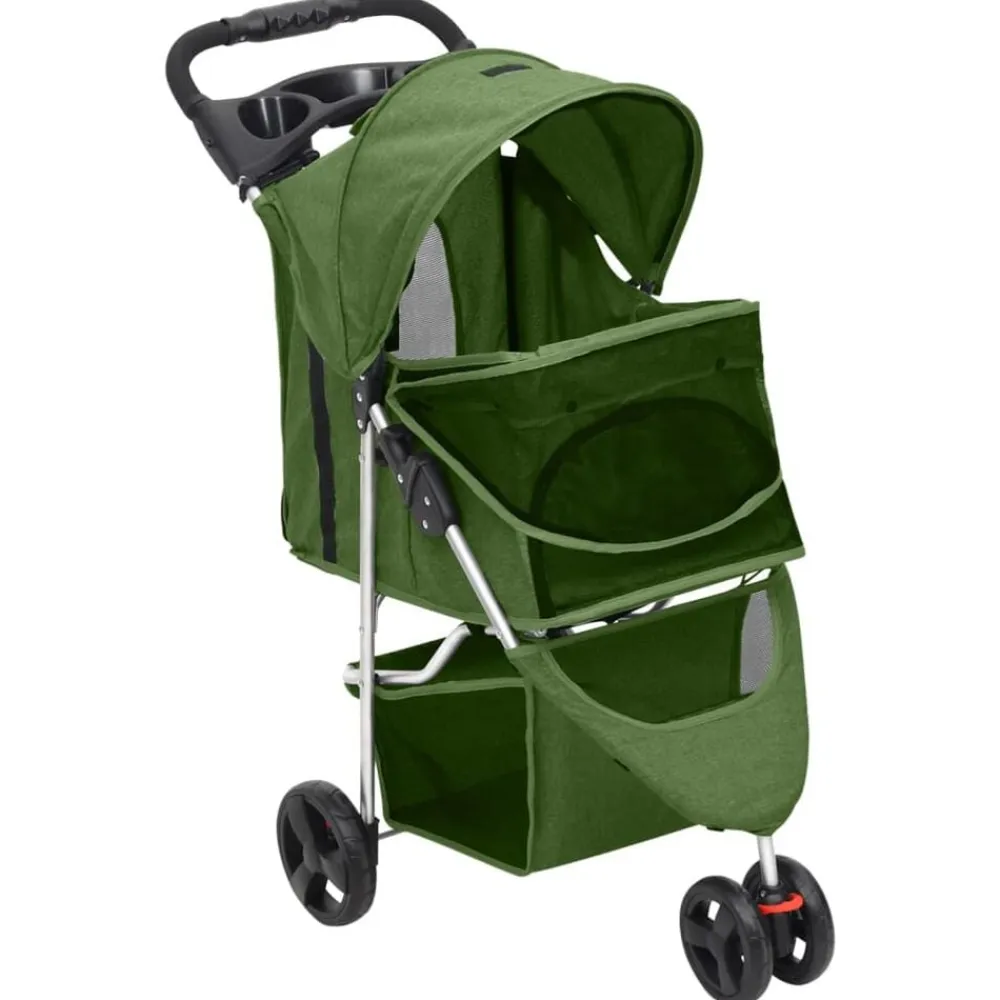 vidaXL Productos Para Mascotas-Cochecito para perros plegable tela oxford 80x46x98 cm