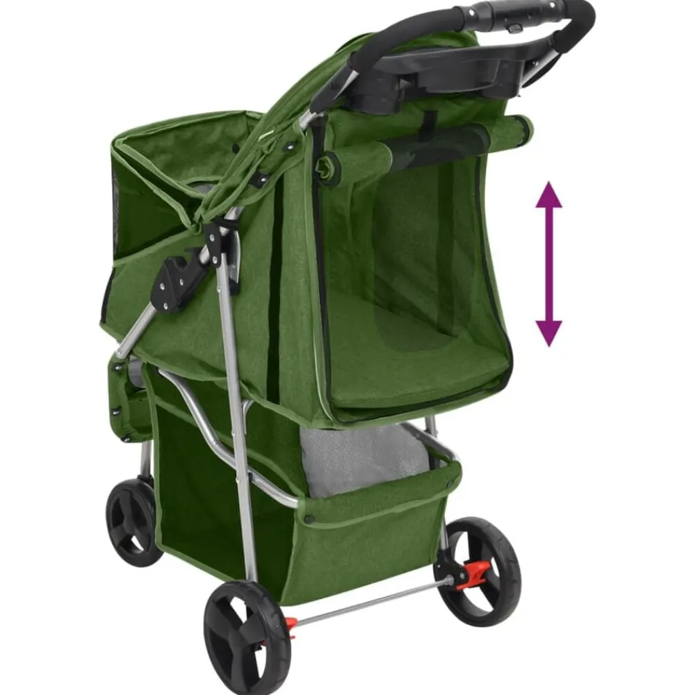 vidaXL Productos Para Mascotas-Cochecito para perros plegable tela oxford 80x46x98 cm