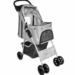 vidaXL Productos Para Mascotas-Cochecito plegable para mascotas perro/gato