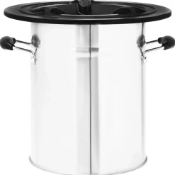 vidaXL Chimeneas-Cocina leña camping acero inoxidable 51,5x35x30,5 cm