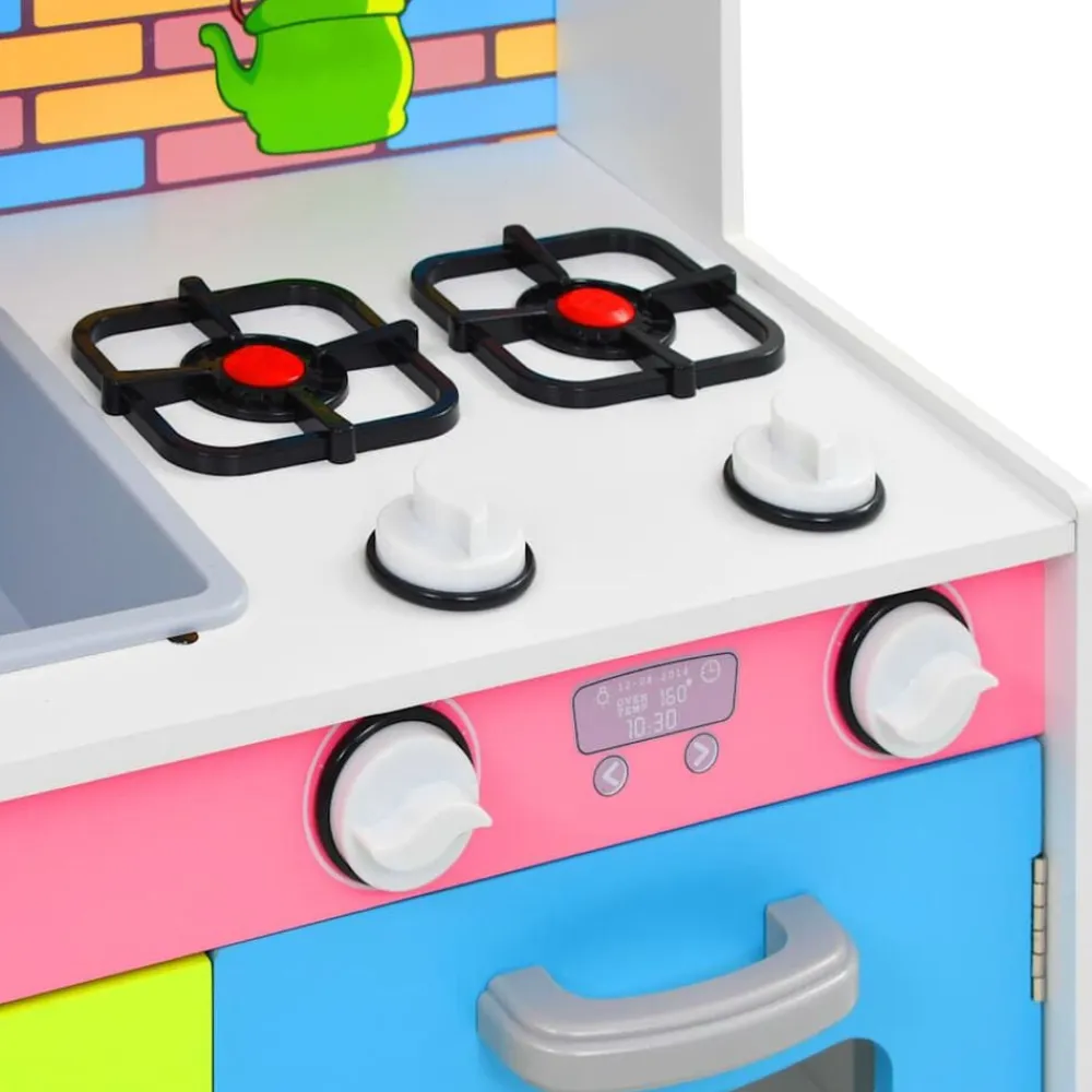 vidaXL Juguetes-Cocinita de juguete MDF multicolor 80x30x85 cm
