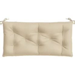 vidaXL Cojines de banco de jardín 2 uds tela Oxford 100x50x7 cm Beige New