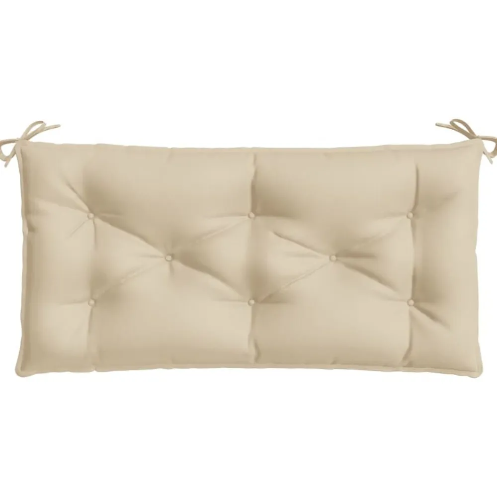 vidaXL Cojines de banco de jardín 2 uds tela Oxford 100x50x7 cm Beige New
