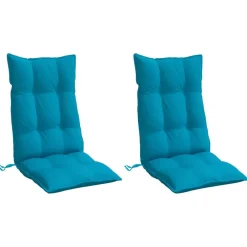 vidaXL Cojines de silla con respaldo alto 2 uds tela Oxford Azul claro Discount