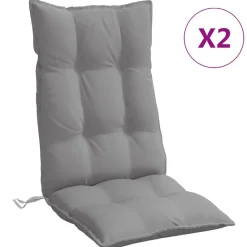 vidaXL Decoración-Cojines de silla con respaldo alto 2 uds tela Oxford
