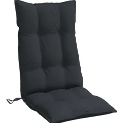 vidaXL Cojines de silla con respaldo alto 2 uds tela Oxford Negro Online