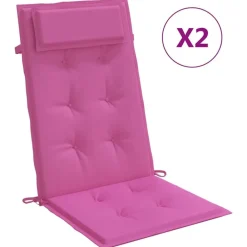 vidaXL Decoración-Cojines de silla con respaldo alto 2 uds tela Oxford