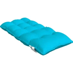 vidaXL Decoración-Cojines de silla de respaldo bajo 2 uds tela Oxford turquesa