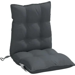 vidaXL Cojines de silla respaldo bajo 2 uds tela Oxford gris Antracita Clearance