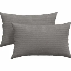 vidaXL Cojines de sofá 2 pcs 50 x 30 cm Tela de pana Gris claro New