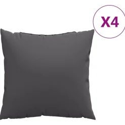 vidaXL Decoración-Cojines de sofá 4 unidades tela gris 40x40 cm