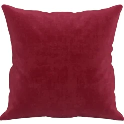 vidaXL Decoración-Cojines decorativos 2 uds terciopelo rojo tinto 40x40 cm