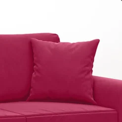 vidaXL Decoración-Cojines decorativos 2 uds terciopelo rojo tinto 40x40 cm