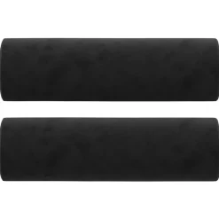 vidaXL Cojines decorativos 2 uds terciopelo 15x50 cm Negro Outlet