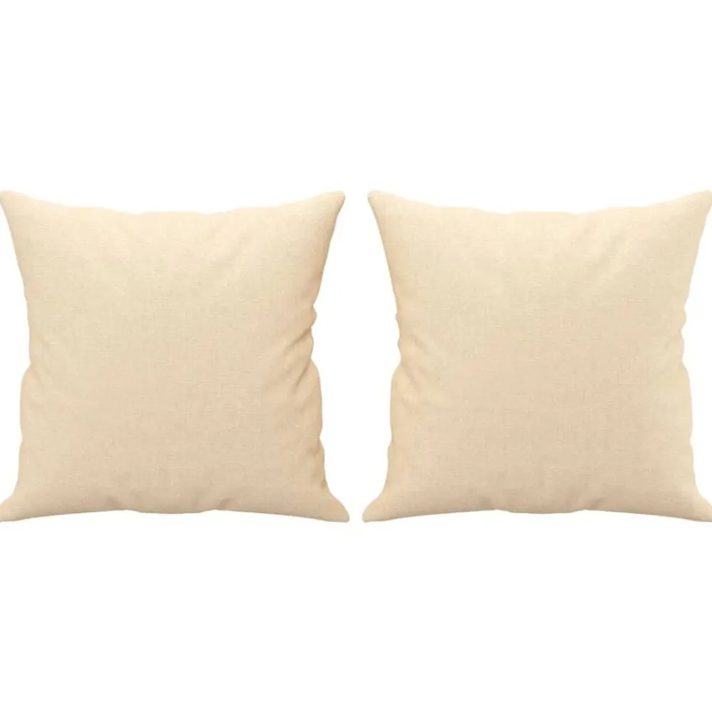 vidaXL Cojines decorativos 2 uds tela 40x40 cm Crema Online