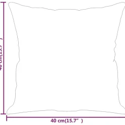 vidaXL Cojines decorativos 2 uds tela 40x40 cm Crema Online