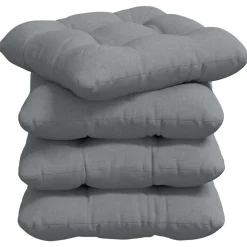 vidaXL Decoración-Cojines para asiento 4 pcs 40 x 40 x 12 cm tela