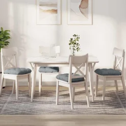 vidaXL Decoración-Cojines para asiento 4 pcs 40 x 40 x 12 cm tela