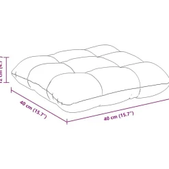 vidaXL Decoración-Cojines para asiento 4 pcs 40 x 40 x 12 cm tela