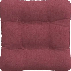 vidaXL Cojines para asiento 4 pcs Rojo vino 40 x 40 x 12 cm tela Rojo vino tinto Hot