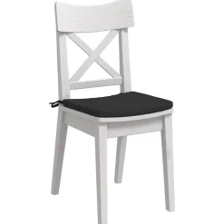 vidaXL Cojines para asiento 4 pcs 40 x 40 x 3 cm Negro Sale