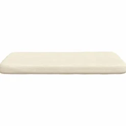 vidaXL Cojines para asiento 4 pcs 40 x 40 x 3 cm Tela de pana Crema