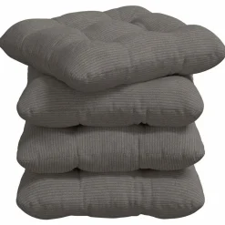 vidaXL Decoración-Cojines para asiento 4 pcs 40 x 40 cm Tela de pana