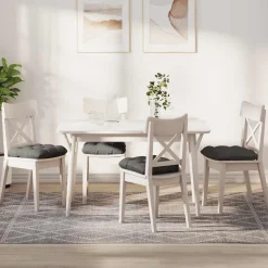 vidaXL Decoración-Cojines para asiento 4 pcs 40 x 40 cm Tela de pana
