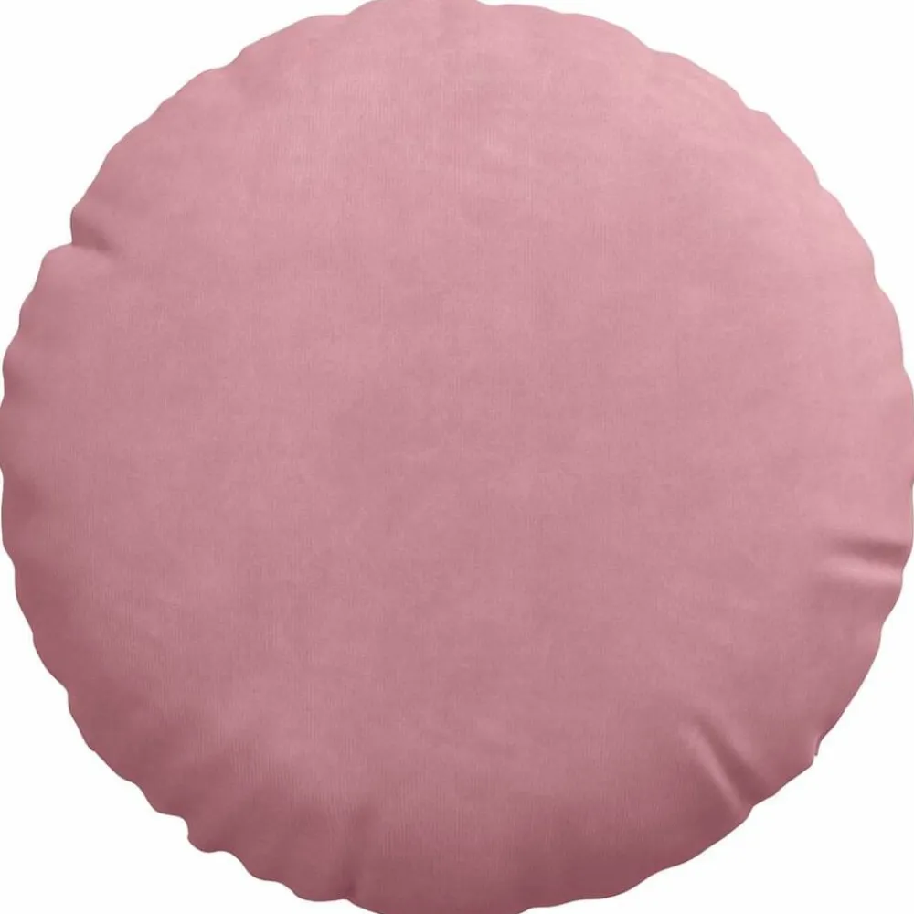 vidaXL Cojines para asiento 2 pcs Ø30 x 13 cm Terciopelo Rosa Outlet
