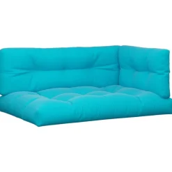 vidaXL Cojines para asientos de palets 3 piezas tela turquesa Tuquesa Outlet