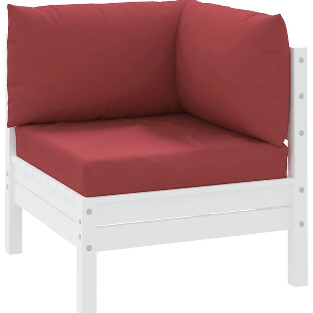 vidaXL Decoración-Cojines para palets 3 unidades tela Oxford rojo tinto