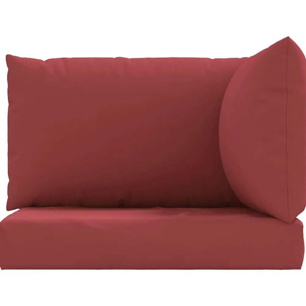 vidaXL Decoración-Cojines para palets 3 unidades tela Oxford rojo tinto