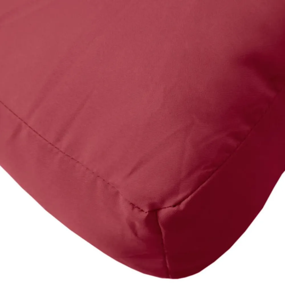 vidaXL Decoración-Cojines para palets 3 unidades tela Oxford rojo tinto