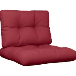 vidaXL Decoración-Cojines para palets 2 unidades tela rojo tinto